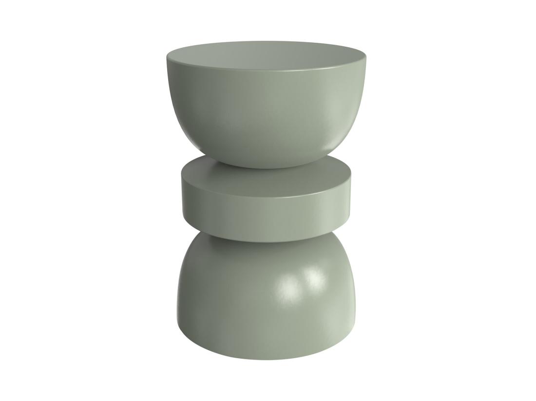 Vente Unique Table D'appoint En Métal - Kaki - TUVAMI