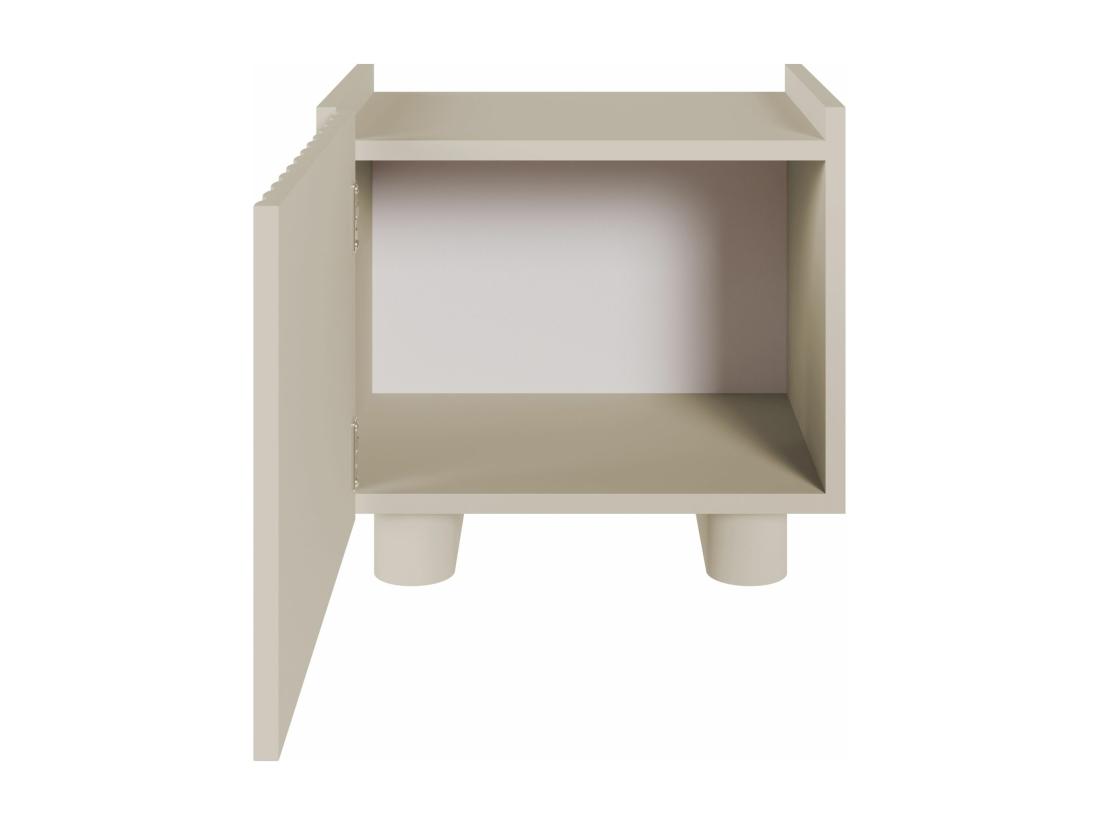 Vente Unique Table De Chevet - 48 Cm - Grège - FIORRA