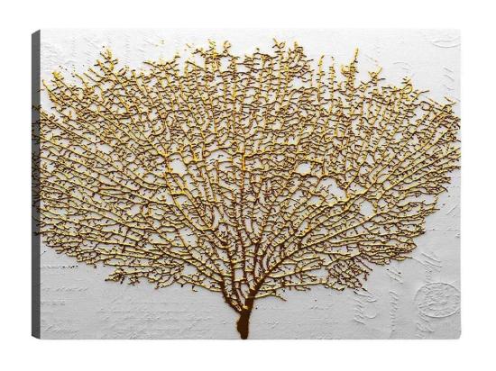vente unique Tableau Arbre doré 70 x 100 cm