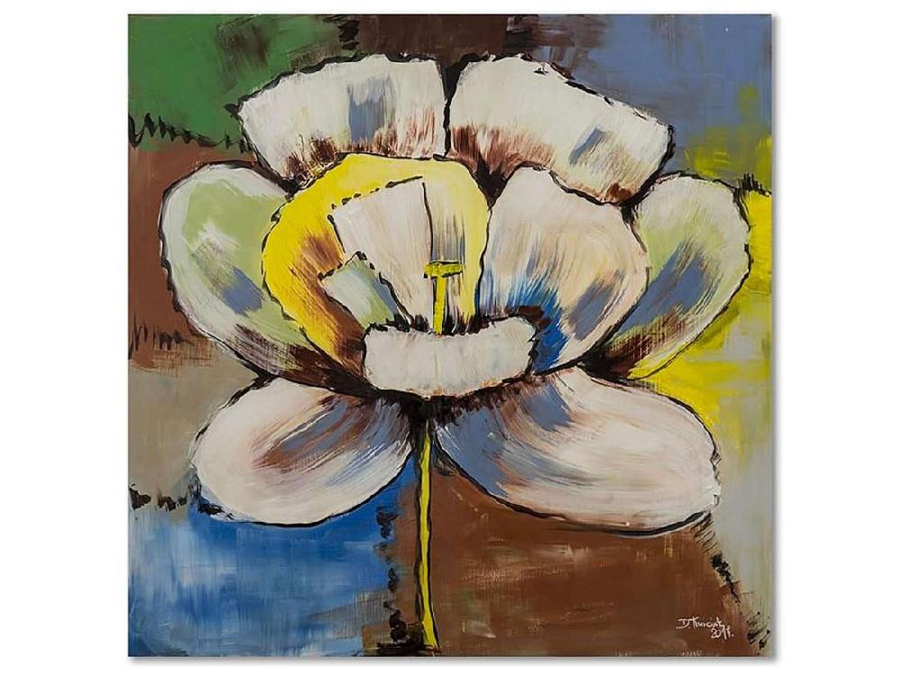 Vente Unique Tableau Grande Fleur - 90 X 90 Cm