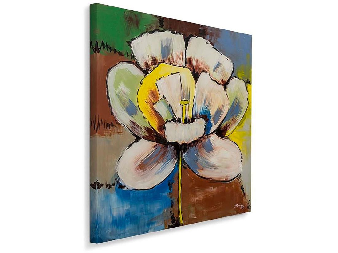vente unique Tableau grande fleur - 90 x 90 cm