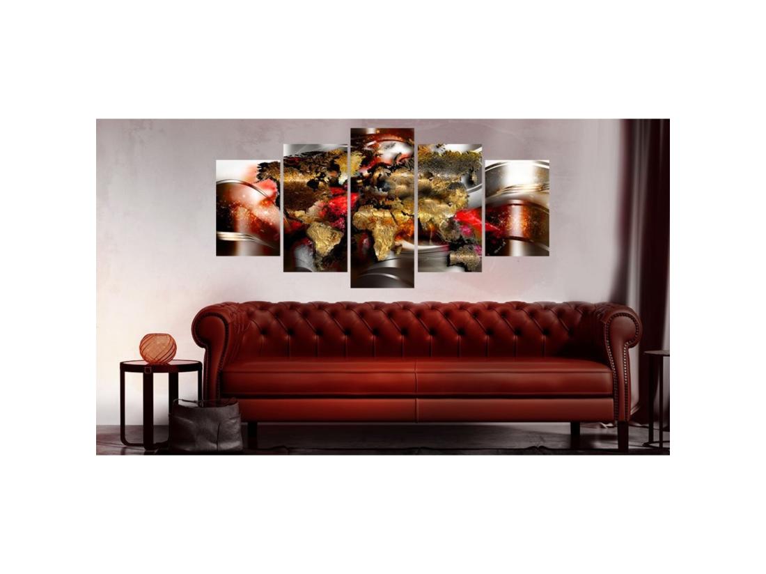 Vente Unique Tableau Ruban Rubis - 200 X 100 Cm