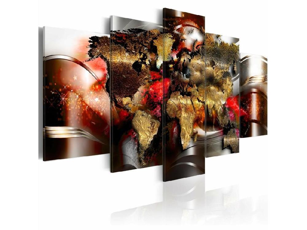 vente unique Tableau ruban rubis - 200 x 100 cm