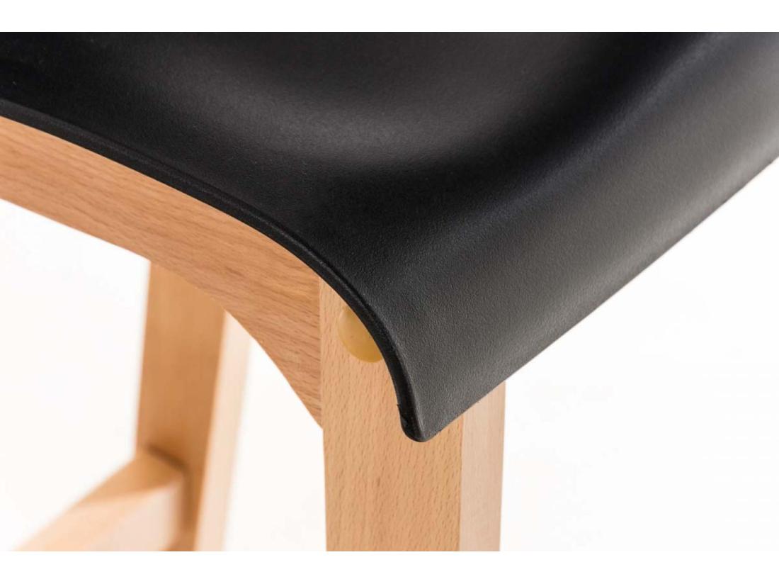 Vente Unique Tabouret De Bar - Bois & Bois - Noir - Hover