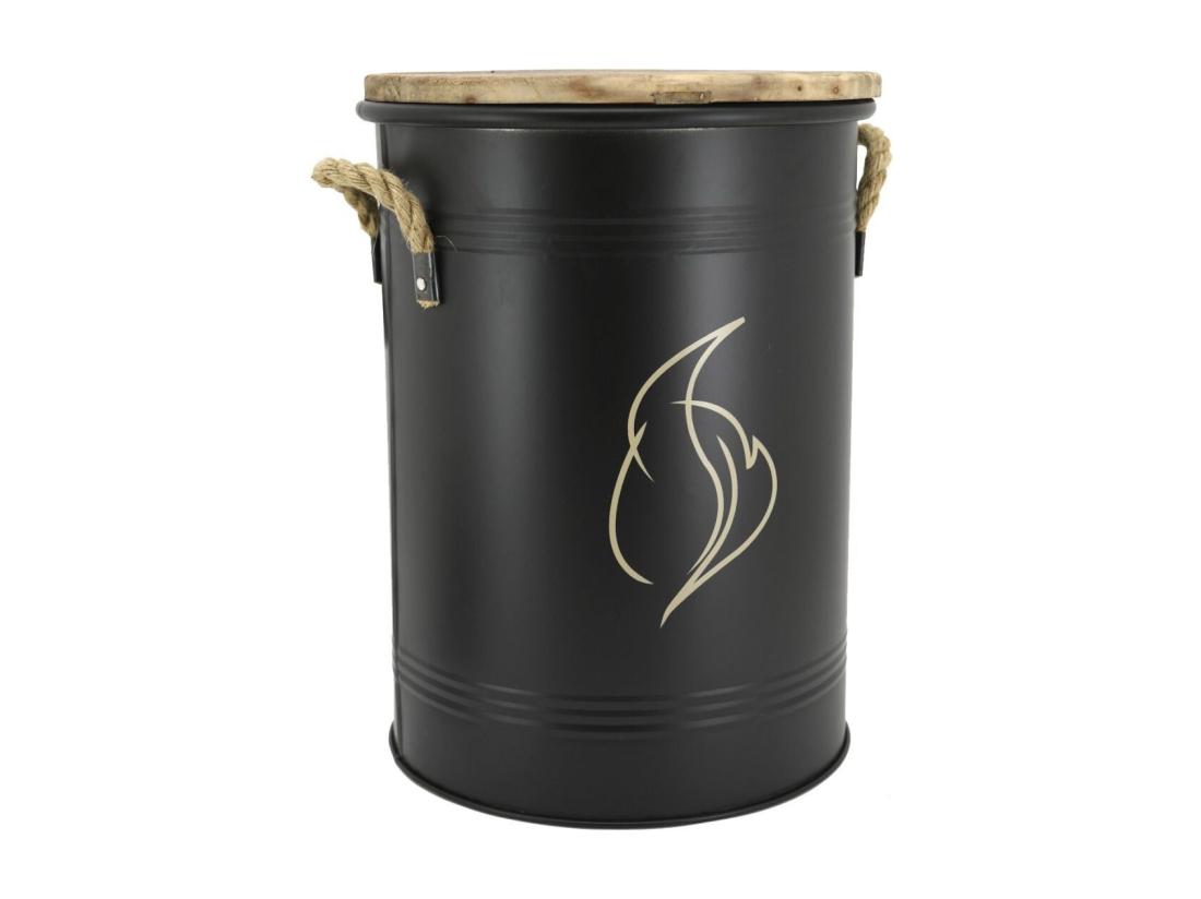 vente unique Tabouret et seau à pellets