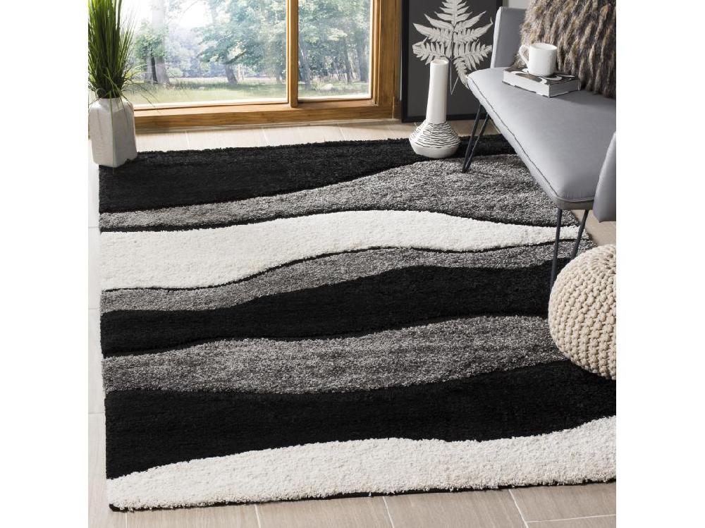 Vente Unique Tapis Grey & Black 122 X 183 Cm - Bonita