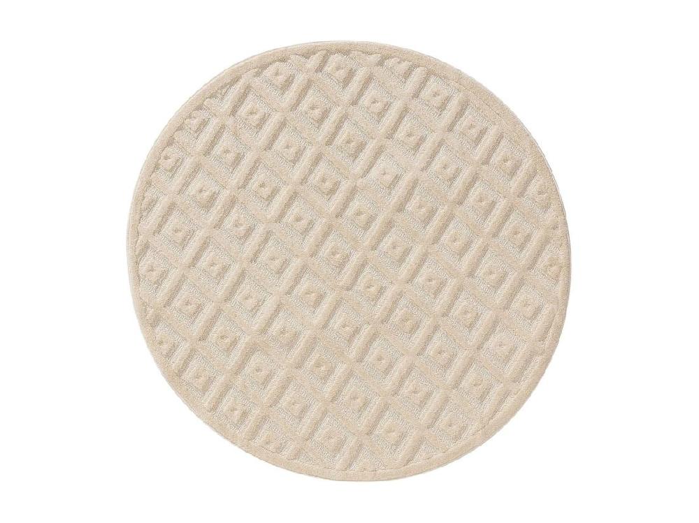 Vente Unique Tapis Leo Crème ø 200 Cm Rond