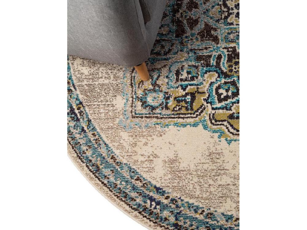 Vente Unique Tapis Rond Casa Beige ø 120 Cm Rond
