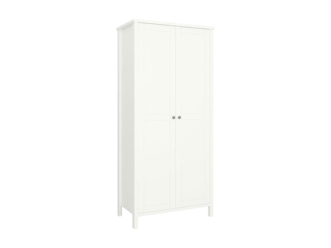 Vente Unique Trone Armoire 2 Portes Blanc Laqué