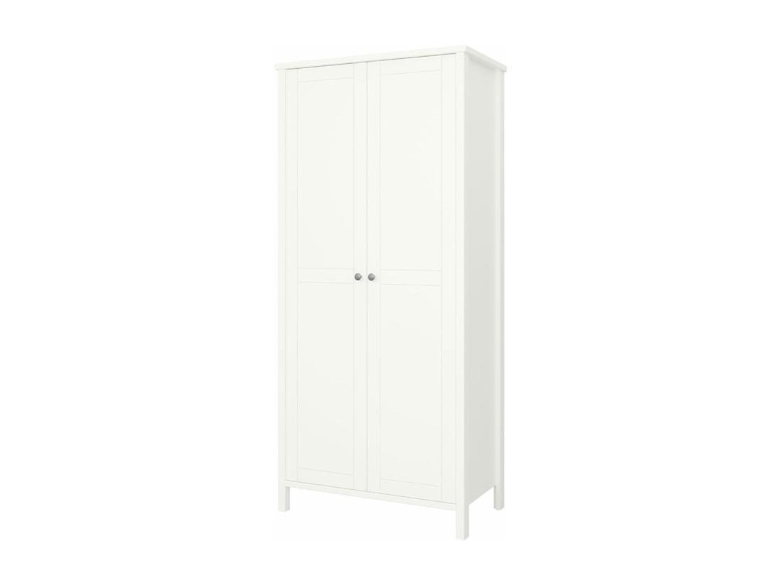 Vente Unique Trone Armoire 2 Portes Blanc Laqué