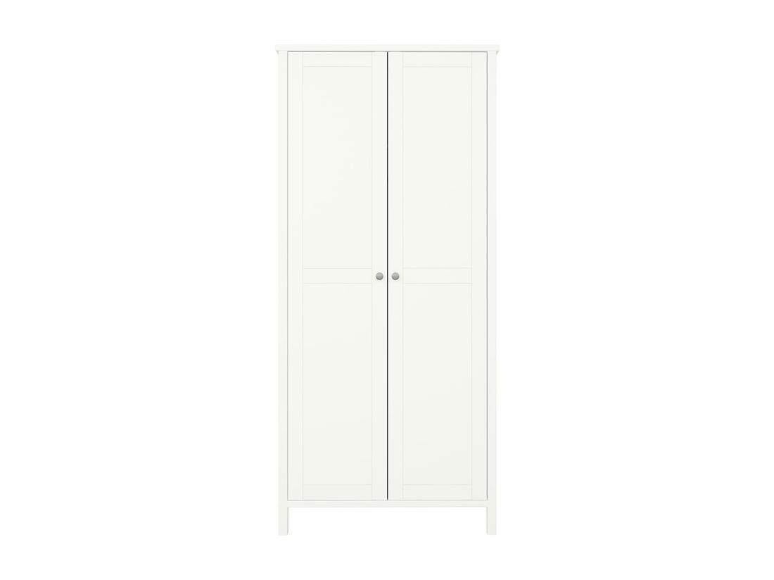 vente unique Trone Armoire 2 portes blanc laqué