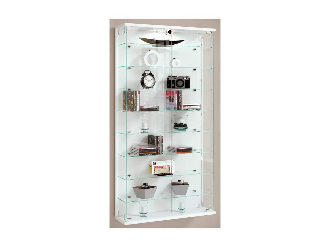 Vente Unique Vitrine Murale En Verre Relas L
