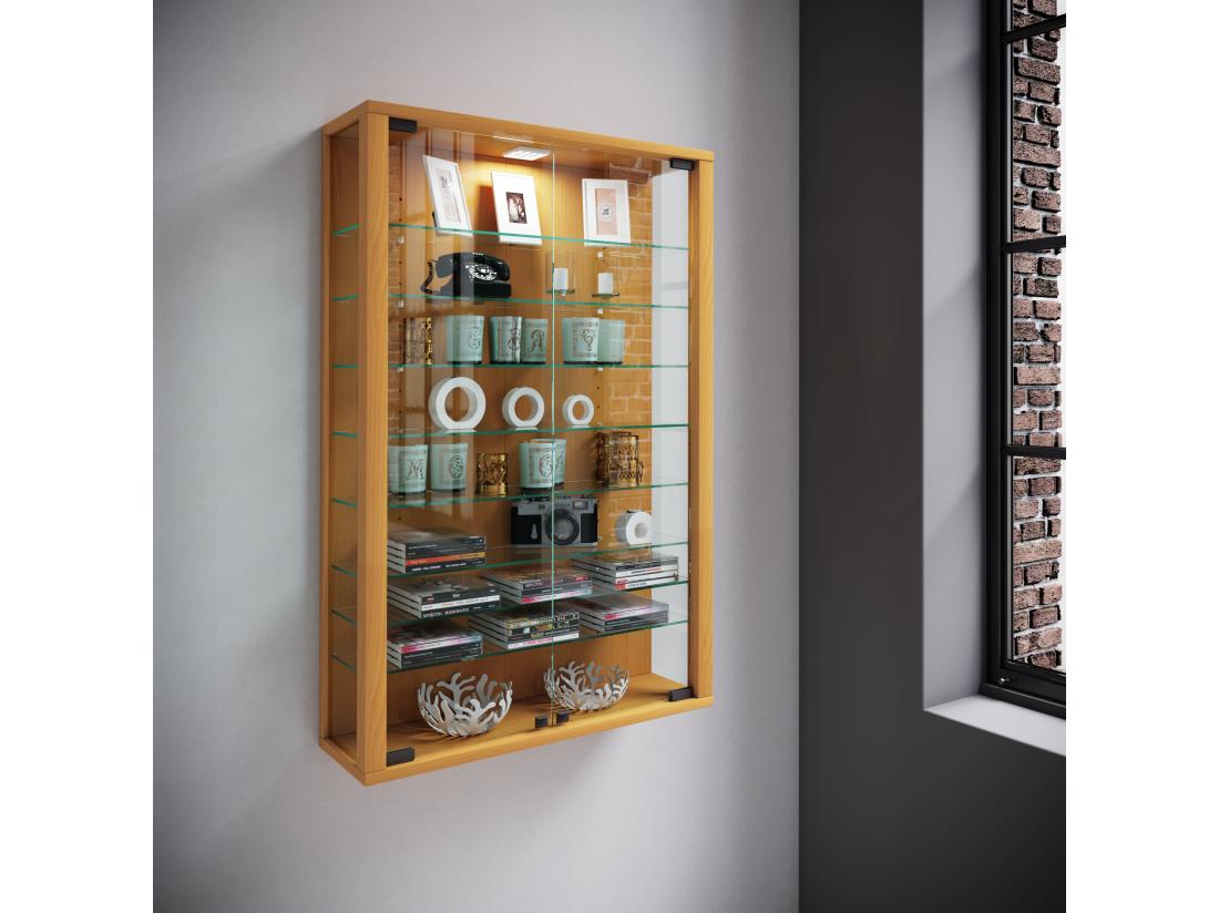 Vente Unique Vitrine Murale En Verre Vitrosa Mini