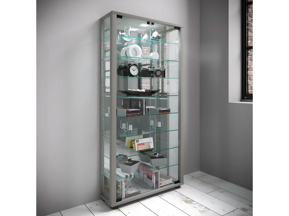 Vente Unique Vitrine Sur Pied Lumo Maxi Miroir