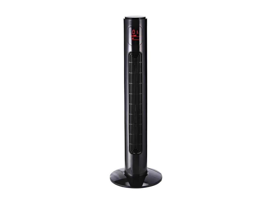 Vente Unique Ventilateur Colonne Tour Oscillant Silencieux 45 W Avec Télécommande écran Affichage Minuterie 3 Modes 3 Vitesses 32L X 32l X 96H Cm Noir