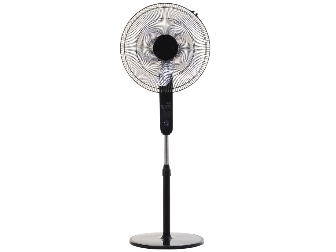 vente unique Ventilateur sur pied Ø 44 cm hauteur réglable oscillant silencieux 45 W avec télécommande minuterie 3 modes 3 vitesses noir