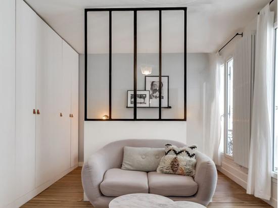 Vente Unique Verrière Atelier En Aluminium Thermolaqué - 120x130 Cm - Noir - BAYVIEW