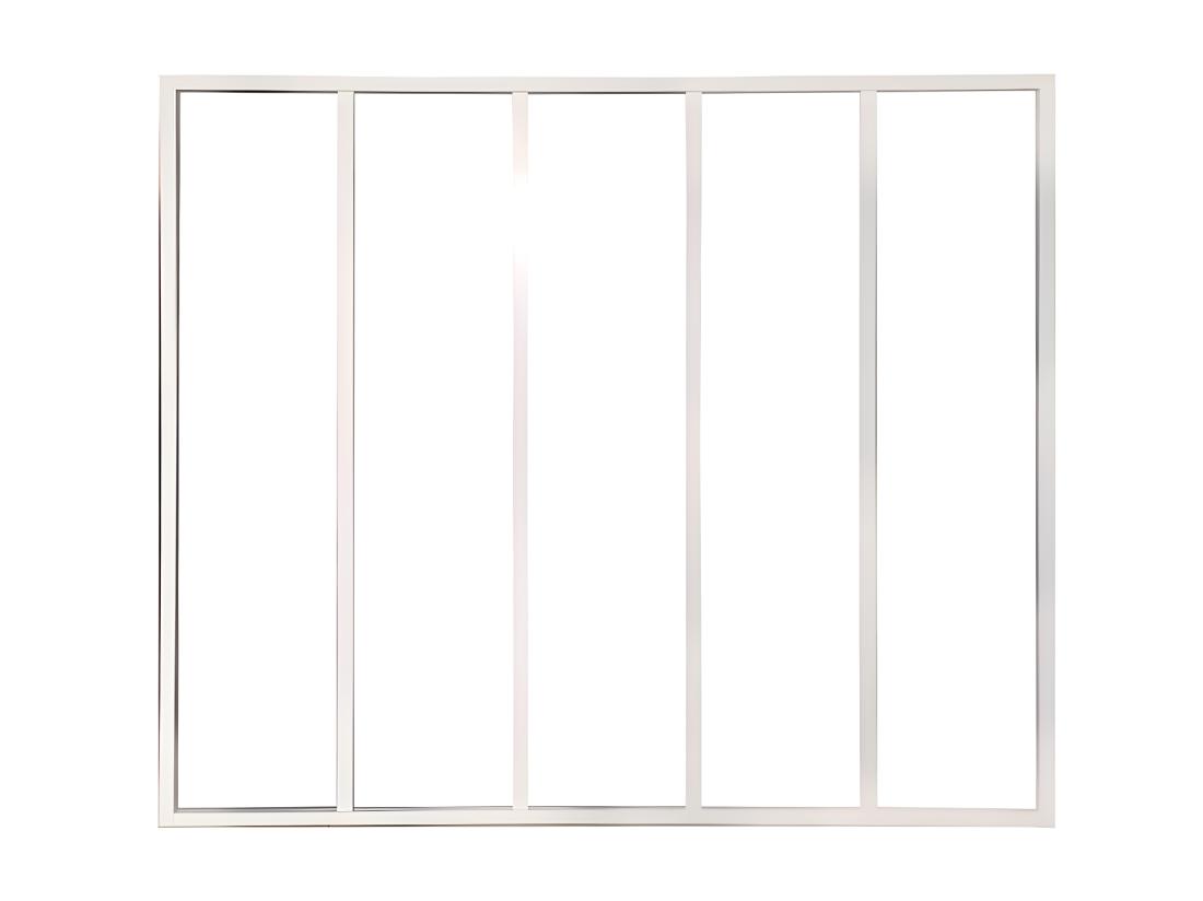 Vente Unique Verrière Atelier En Aluminium Thermolaqué - 150x105 Cm - Blanc - BAYVIEW