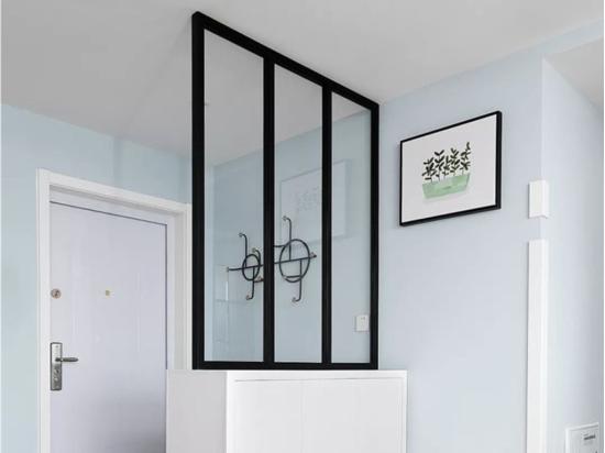 Vente Unique Verrière Atelier En Aluminium Thermolaqué - 90x130 Cm - Noir - BAYVIEW