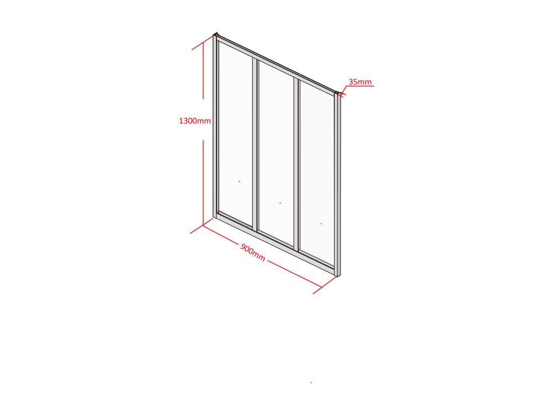 Vente Unique Verrière Atelier En Aluminium Thermolaqué - 90x130 Cm - Noir - BAYVIEW