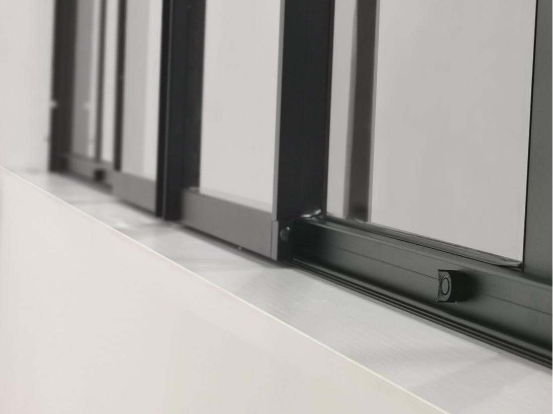 Vente Unique Verrière Coulissante En Aluminium Thermolaqué Noir 180x130 Cm - RAVENA