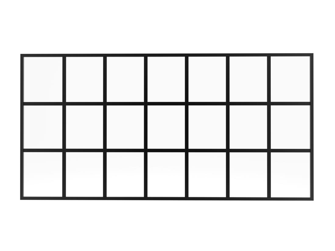 Vente Unique Verrière Style Orangerie En Aluminium Thermolaqué - 210 X 105 Cm - Noir - ORANSA