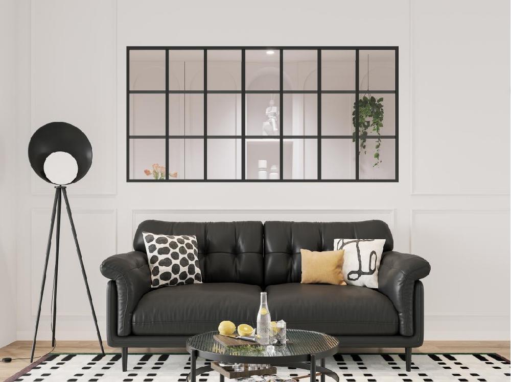 vente unique Verrière style orangerie en aluminium thermolaqué - 210 x 105 cm - Noir - ORANSA