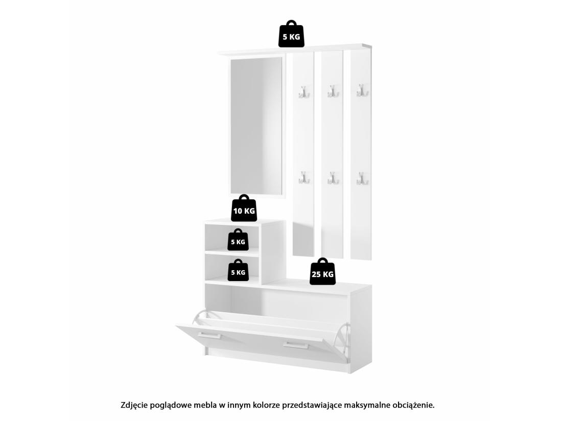 Vente Unique Vestiaire D’entrée / Meuble D’entrée - Vert Bouteille - Armoire à Chaussures - Portemanteau - Miroir - 85 Cm - YESFIR