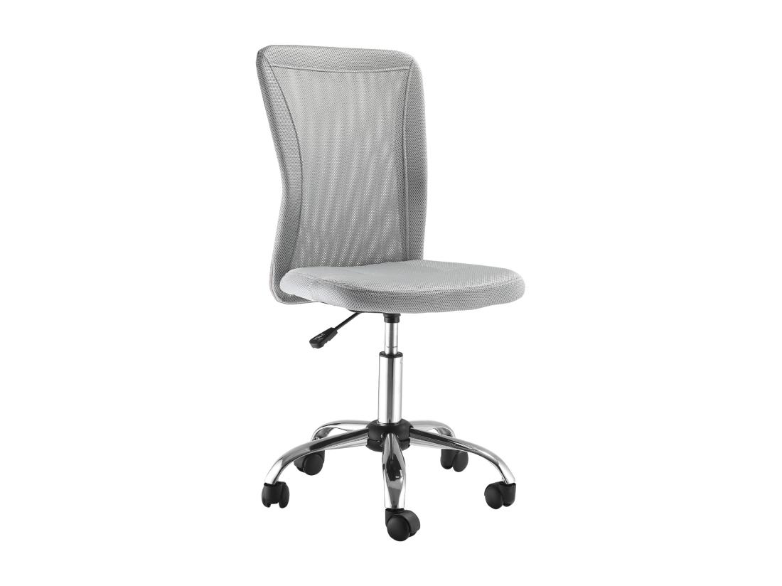 vente unique Vinsetto Chaise de bureau ergonomique hauteur réglable piètement chromé pivotant 360° revêtement maille gris
