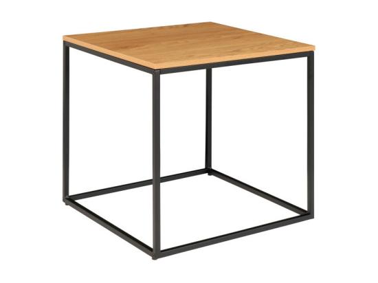 Vente Unique Vita - Bout De Canapé En Métal Et Bois - Bois Clair / Noir