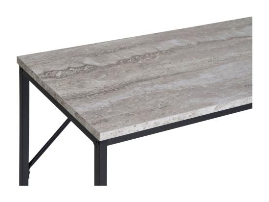 Vente Unique Vita - Console Effet Travertin Et Métal - Beige