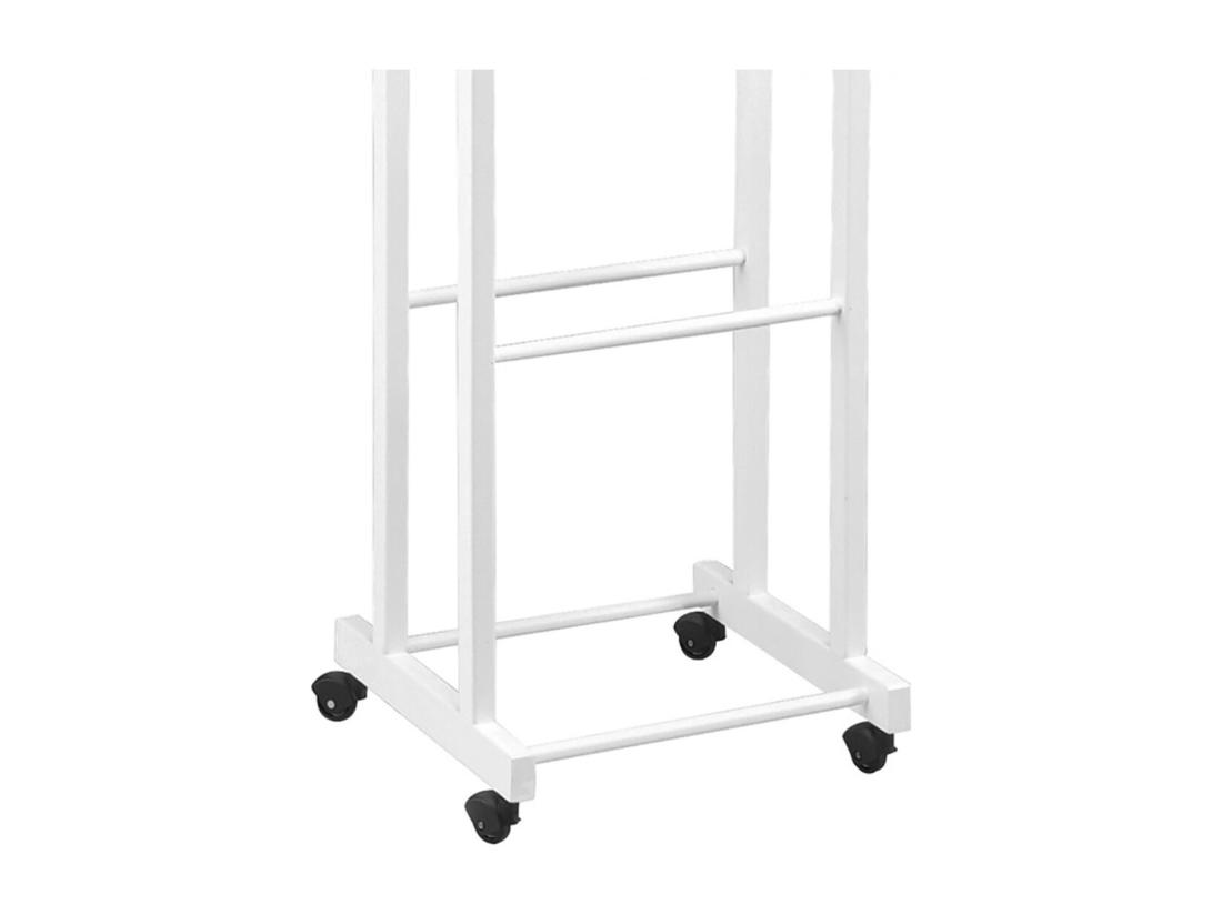 Vente Unique VITALIS - Valet De Nuit Blanc Sur Roulettes