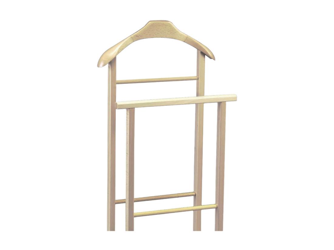 Vente Unique VITALIS - Valet De Nuit Naturel Sur Roulettes