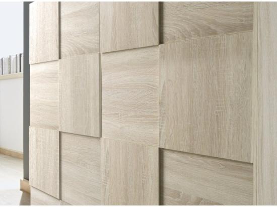 Vente Unique Vitrine 2 Portes Bois Mélaminé Chêne Clair Namob L 120cm