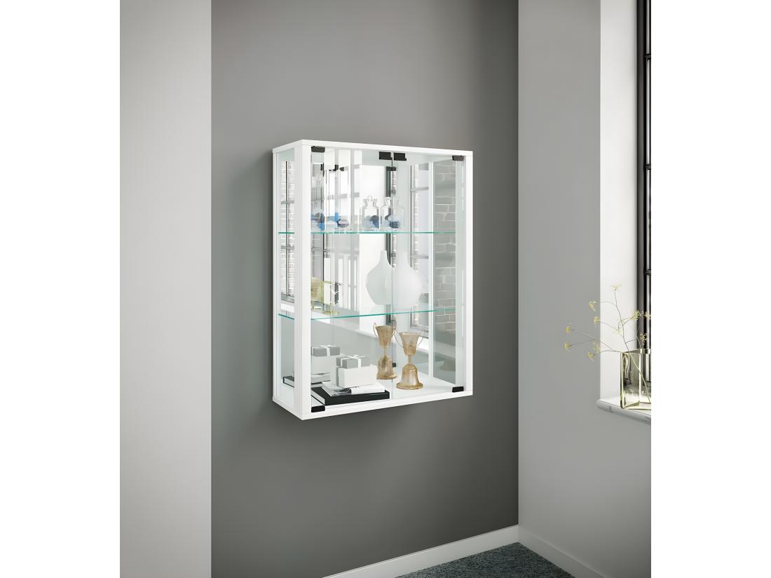 Vente Unique Vitrine Murale Verre Vitrine Udina Miroir