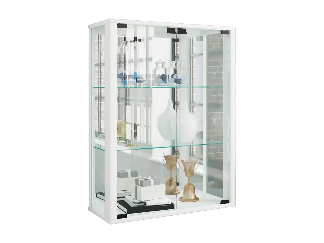 Vente Unique Vitrine Murale Verre Vitrine Udina Miroir