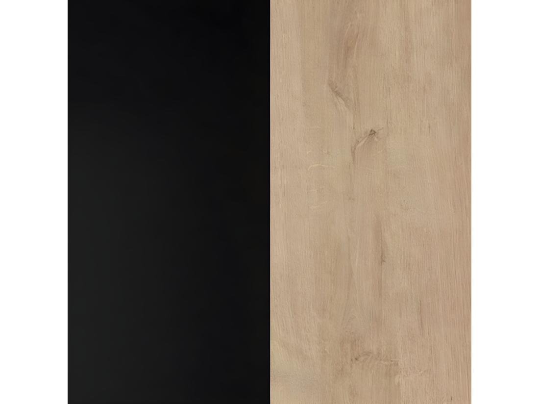 Vente Unique Vitrine Réversible 194 Cm 2 Portes Décor Bois De Chêne Et Noir - MODE