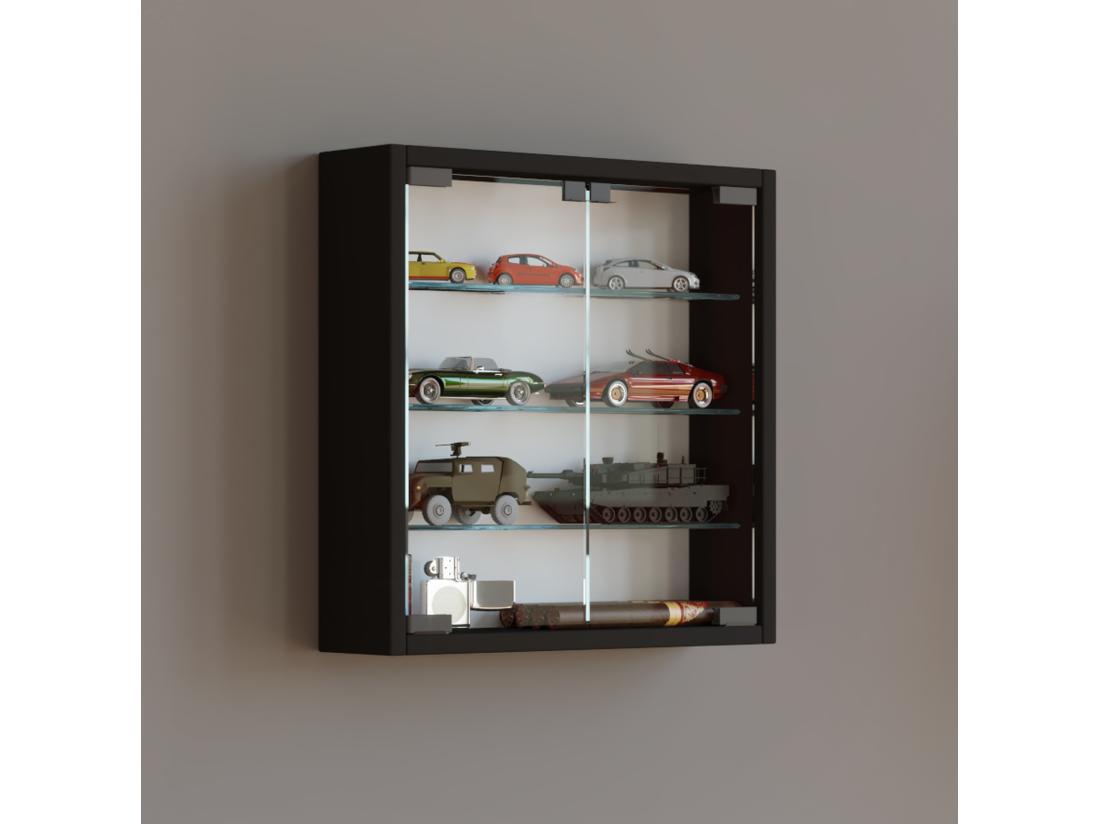 Vente Unique Vitrine Suspendue Vitrine Murale En Verre Mandosa S