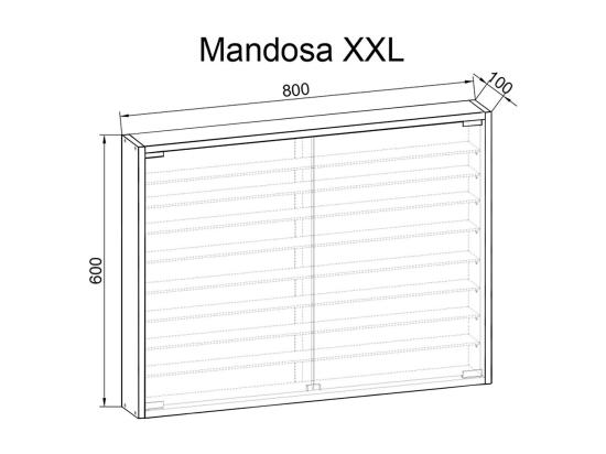 Vente Unique Vitrine Suspendue Vitrine Murale Mandosa XXL