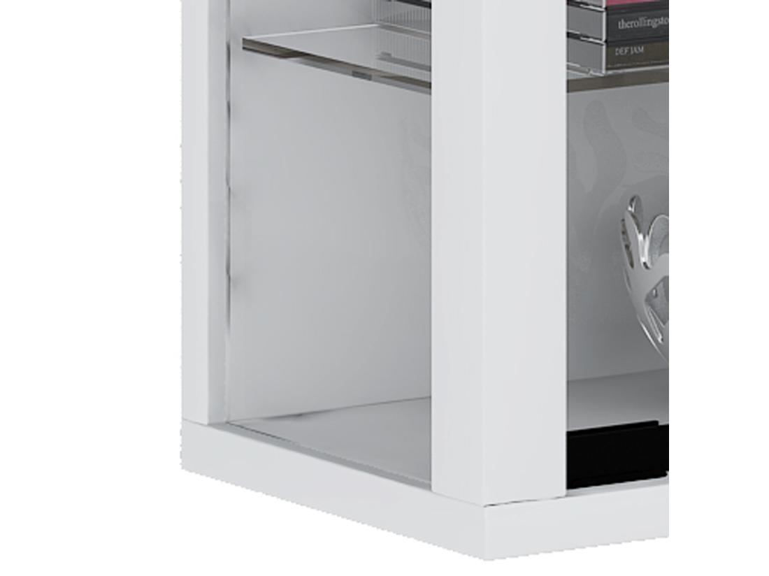 Vente Unique Vitrosa Mini Vitrine Murale Avec 2 Portes Vitrées éclairage Inclus Blanc