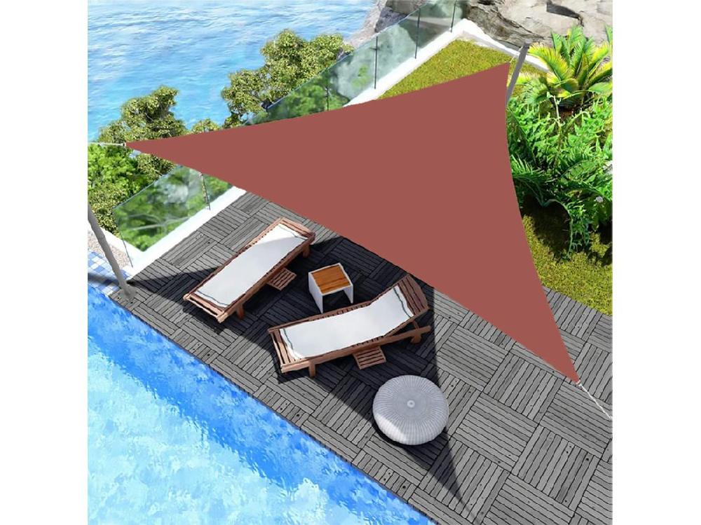 Vente Unique Voile D'ombrage Palma 500x500x500 Polyester Imperméable Acier Rouge