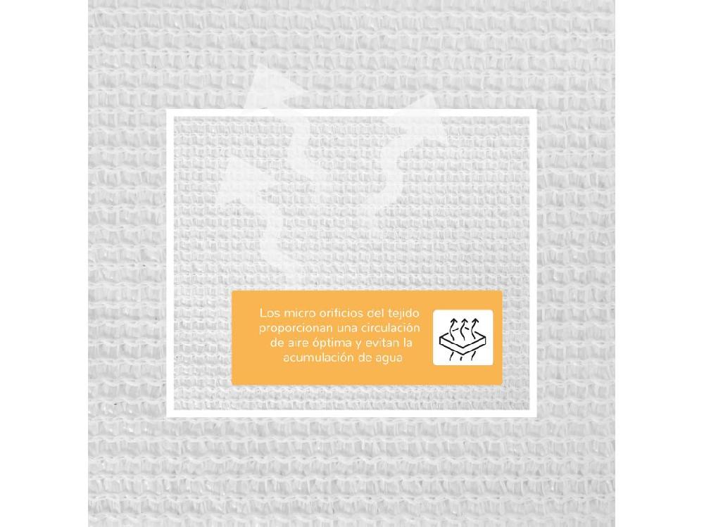 Vente Unique Voile D'ombrage Rectangulaire 4 X 6 M Toile Solaire Taud De Soleil Crème