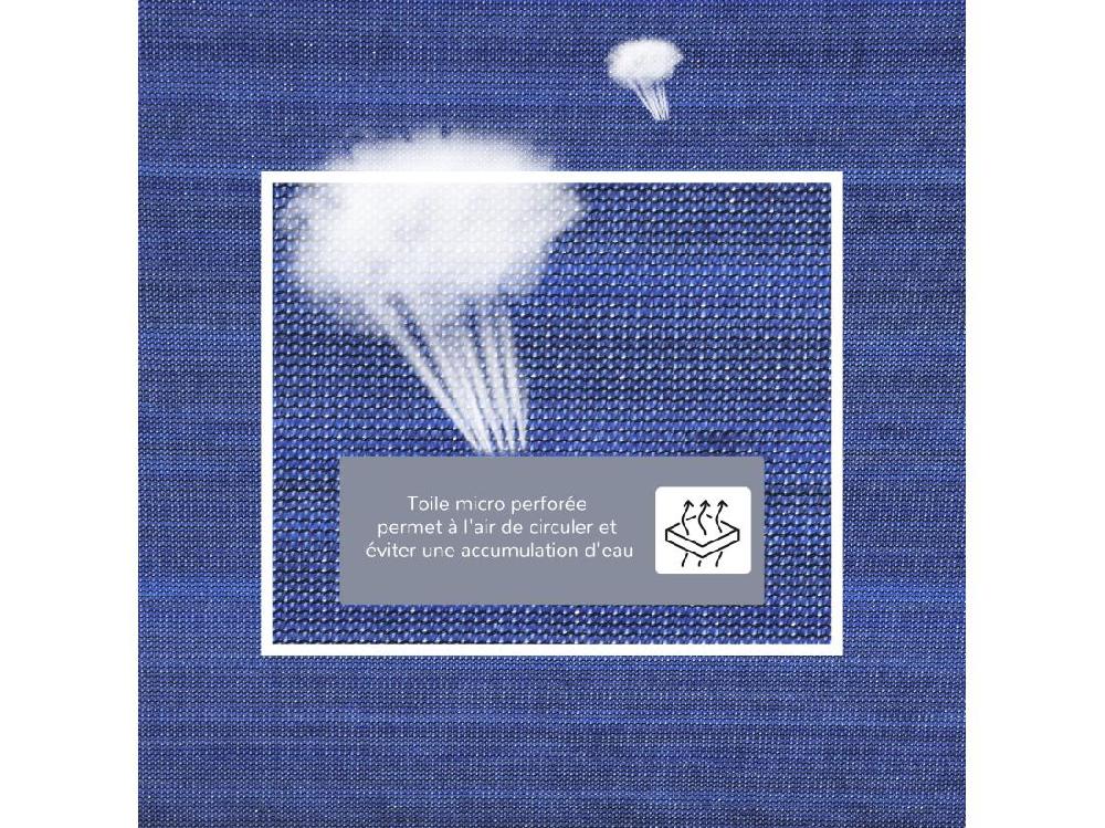 Vente Unique Voile D'ombrage Rectangulaire Anti-UV HDPE 4L X 3l M Bleu