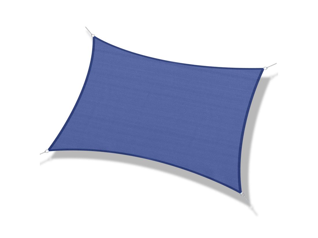 Vente Unique Voile D'ombrage Rectangulaire Anti-UV HDPE 4L X 3l M Bleu