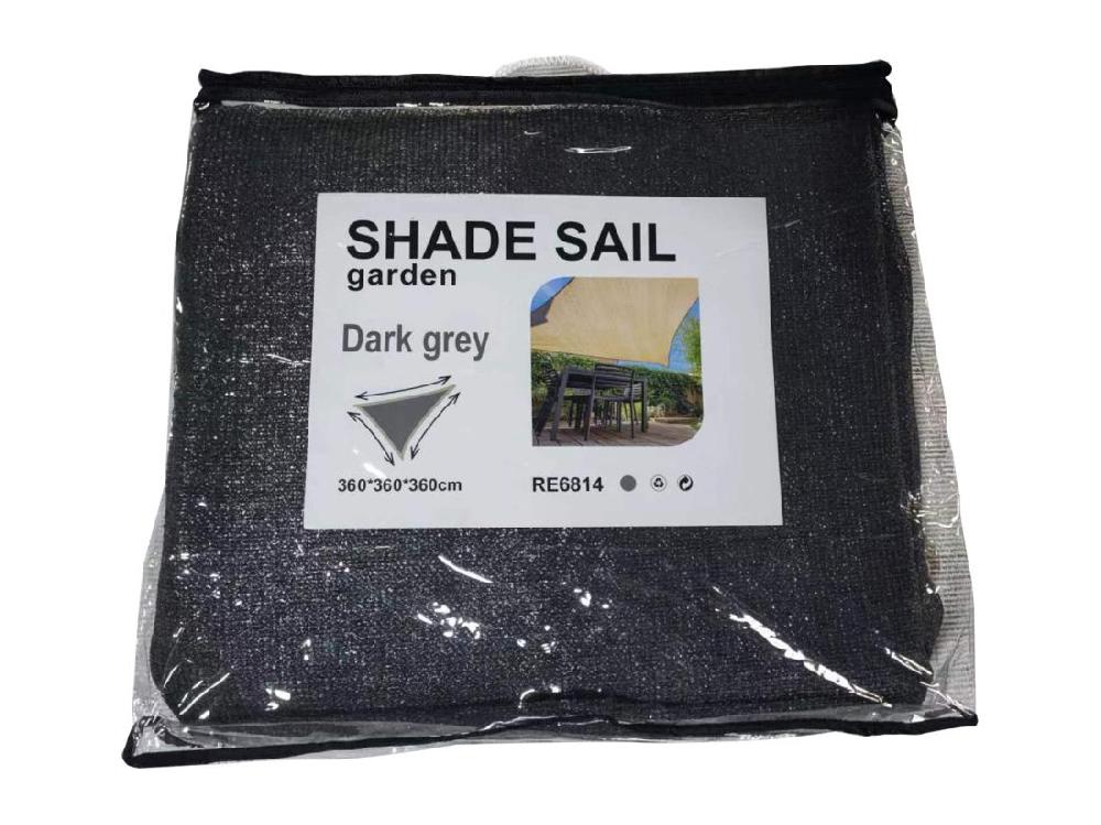 Vente Unique Voile Triangulaire En Polyéthylène Gris 3.6x3.6x3.6