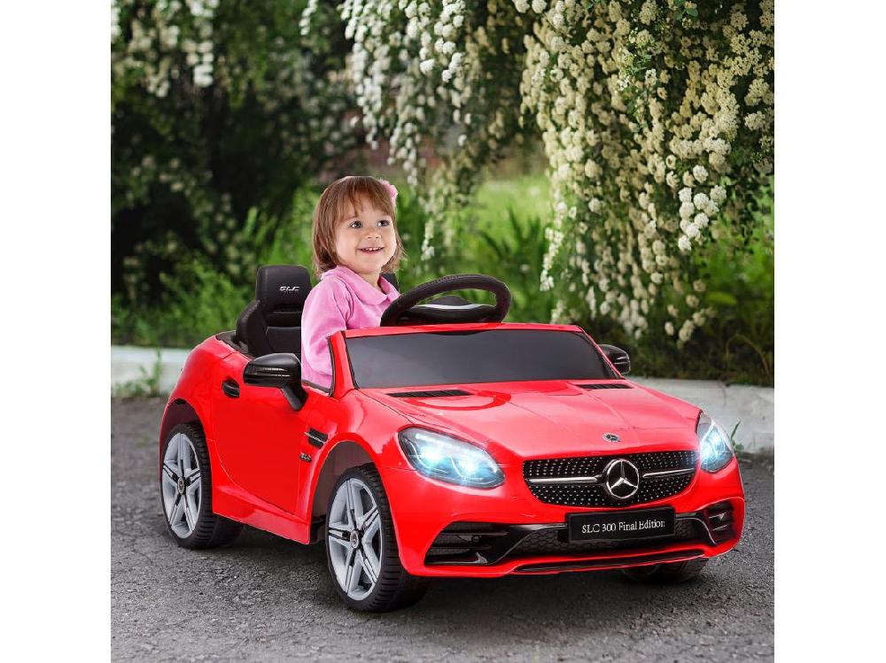 Vente Unique Voiture Véhicule électrique Enfant 6 V 5 Km/h Max. Télécommande Effets Sonores + Lumineux Mercedes SLC 300 Rouge