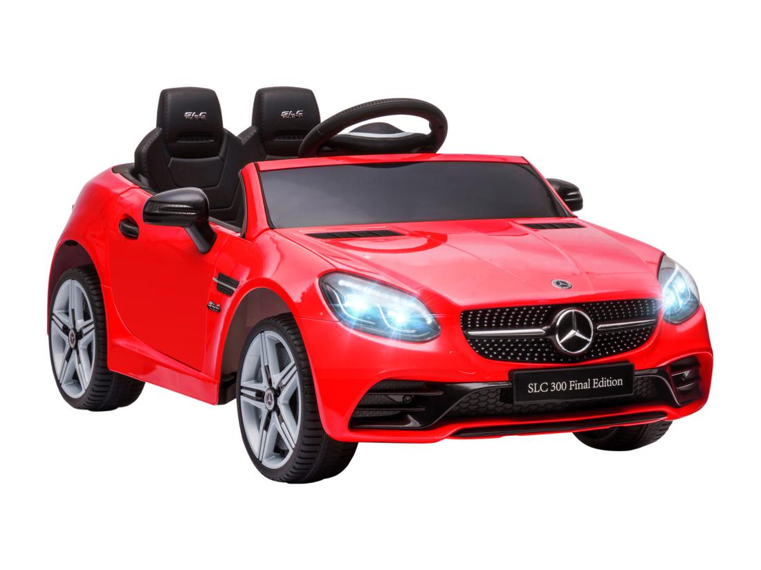 vente unique Voiture véhicule électrique enfant 6 V 5 Km/h max. télécommande effets sonores + lumineux Mercedes SLC 300 rouge