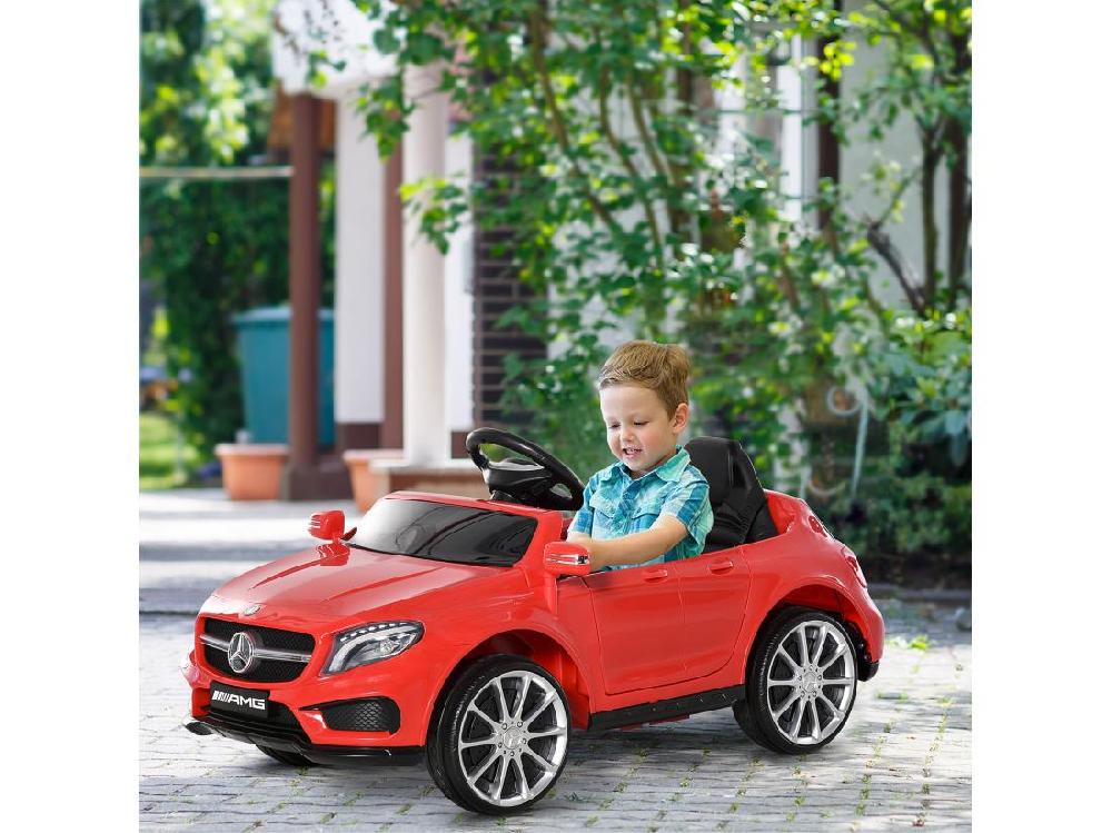 Vente Unique Voiture Véhicule électrique Enfant 6 V 7 Km/h Max. Télécommande Effets Sonores + Lumineux Mercedes GLA AMG Rouge
