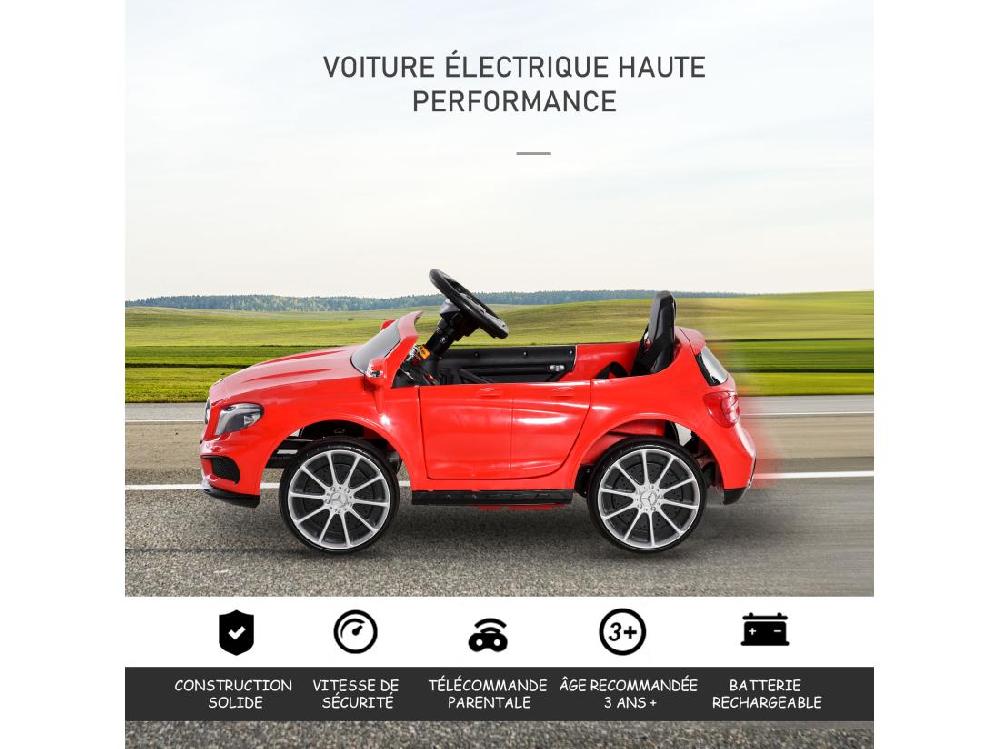 vente unique Voiture véhicule électrique enfant 6 V 7 Km/h max. télécommande effets sonores + lumineux Mercedes GLA AMG rouge