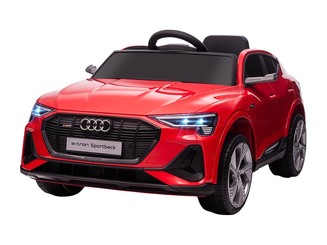 Vente Unique Voiture Véhicule électrique Enfant E-tron Sportback S Line 12 V - V. Max. 8 Km/h - Effets Sonores Lumineux - Télécommande Port USB MP3 - Rouge